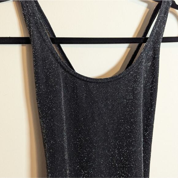 Black Sparkly Glitter Dance Dress - Picture 4 of 8